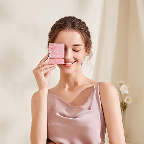 Image of Makeup Mirror with Facial Oil Blotting Paper Sheets - 100 Counts, Silver Compact Folding Cosmetic Travel Mirror Pack (Rose)