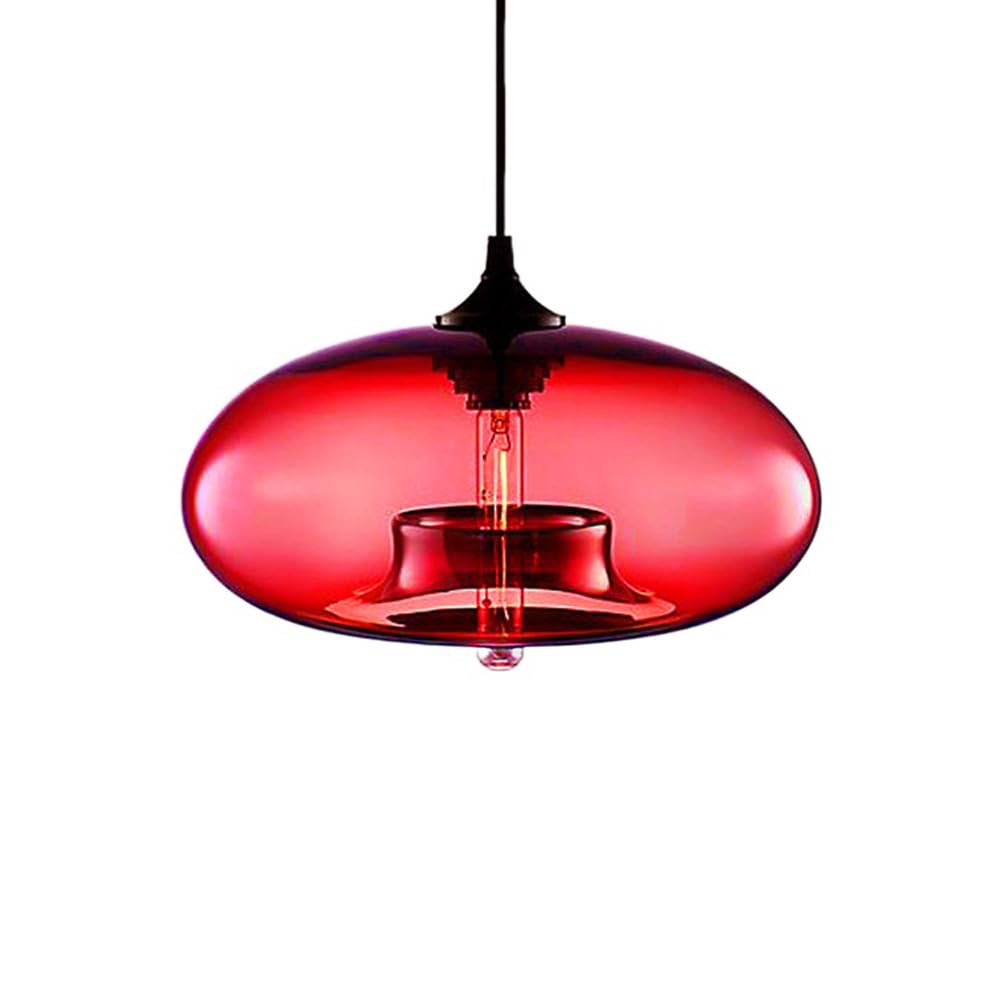 XYBZJP Colored Glass Pendant Lamp Lampshade,E27 Base Single Head Flush Mount Ceiling Chandelier,Nordic Minimalist Style Hanging Light,Dining Room Balcony Corridor Ceiling Light Fixture