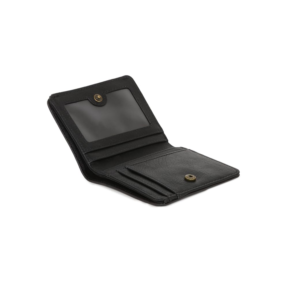 Fossil Zegarek damski Logan Small RFID Bifold portfel 10,2 cm dł. x 2,5 cm szer. x 8,9 cm wys, czarny, 10.16 cm x 2.54 cm x 8.89 cm