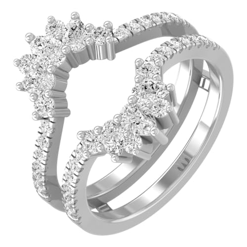 3/4 Carat Lab Grown Diamond Enhancer Wedding Band Ring | 10K, 14K in White, Yellow Gold or Sterling Silver Anniversary Wedding Band Ring | D-F Color and VS1 clarity