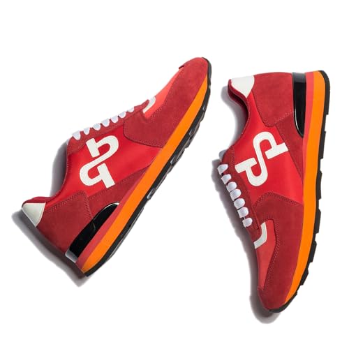 OPP Men's Fashion Sneakers Casual Lace-up Suede Leather Shoes Running Athletic Tennis Sports Gym3