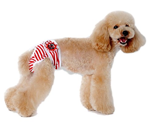 E-Kauf 3er Pack waschbar Schutzhose Hygieneunterhose aus Baumwolle für Hündin (M)