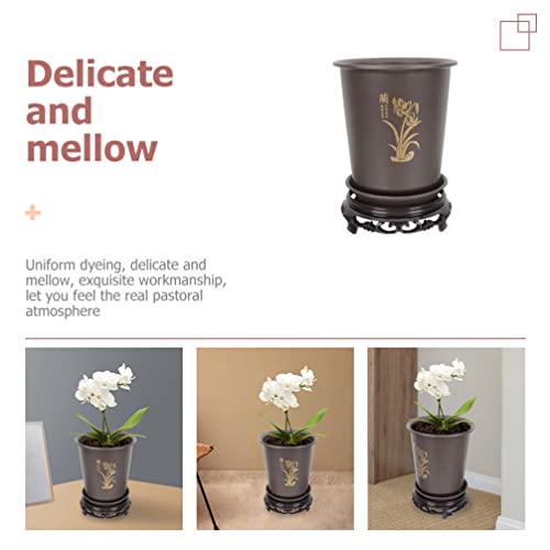 GANAZONO Orchid Pot Gardening Flowerpot Orchid Nursery Pot with Base Plant Pot Planter with Drainage Holes for Indoor and Ourdoor - Image 3