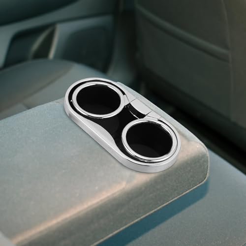 Organizador doble portavasos para carro plástico negro miniatura 7