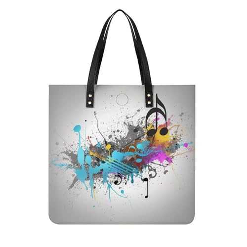 Sac à bandoulière musical avec pulvérisation en cuir étanche blanc
