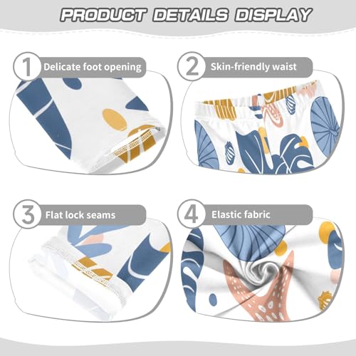 Toddler Girls Leggings Printed Yoga Pants Leggings Shell Plants Leafs for Kids3