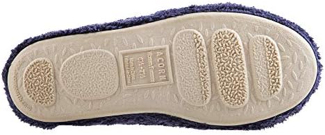 Acorn womens Quilted Clog Spa Slipper, Soft Plush Terry, Cloud Contour Footbed, Indoor and Outdoor Sole slippers, Navy Blue, 9-Aug US | Image 4