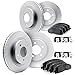 Dynamic Friction Company Front and Rear Brake Geospec Rotors with Heavy Duty Brake Pads includes Hardware - 4214-99027