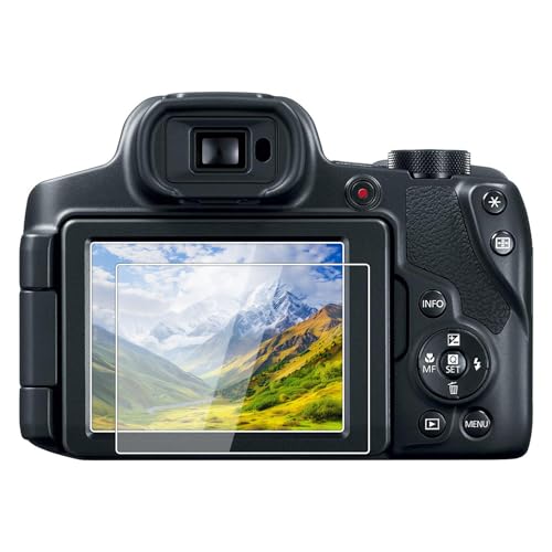 kinokoo Película de vidrio templado para Canon PowerShot SX60 HS/SX70 HS Crystal Clear Film Protector de pantalla Canon sin burbujas/antiarañazos (paquete de 2)