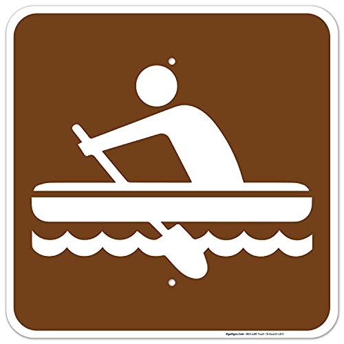 Rafting Sign, 18x18 Inches, Rust Free .063 Aluminum, Fade Resistant, Made in USA