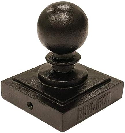 Nuvo Iron PCB03 x 3 1/2" Ball Post Cap, Black