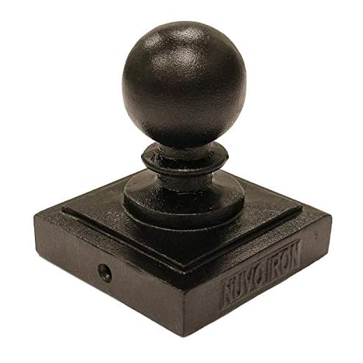 15 Stunning Wood Privacy Fence Ideas for Your Backyard 6 Nuvo Iron Ball Post Cap, 3 1/2" x 3 1/2"