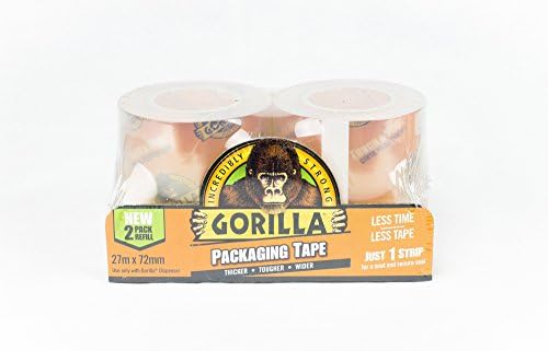 Gorilla Tape Packaging Tape Refill 72mm x 27m (Pack of 2)