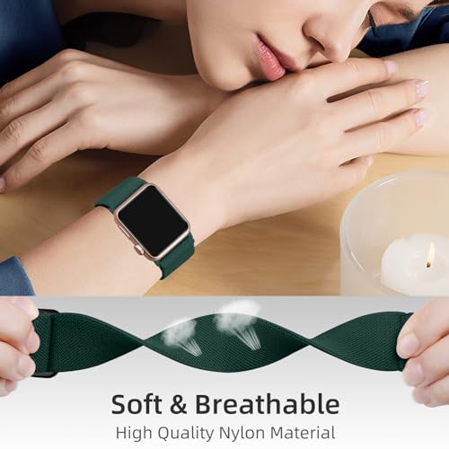 Image of DaQin 3 Pack Stretchy Solo Loop Compatible with Apple Watch Bands Men Women