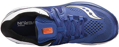 Saucony Tênis de corrida masculino Hurricane ISO 3, Azul/branco, 9.5