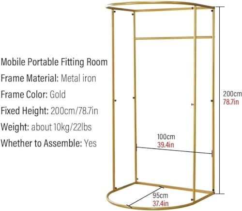 Cabane de Confidentialité Rose pour Cabine d'Essayage et Dressing - 4