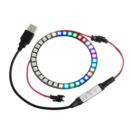 Sparkleiot WS2812B Pixel Ring 35 LEDs 5050 RGB - Individuell Addressable Vollfarb-LED-Ring mit integriertem WS2812 IC für Arduino, Raspberry Pi, ESP8266 (DC5V+LED Controller)