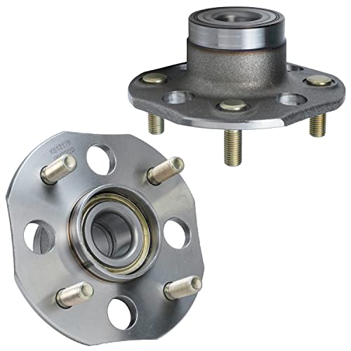 Image of Detroit Axle - 2.3L Rear Wheel Bearing Hubs for 1998-2002 Honda Accord 1999 2000 2001 Wheel Bearing Hubs Assembly Set Replacement [Models w /Rear Drum, w /o ABS]