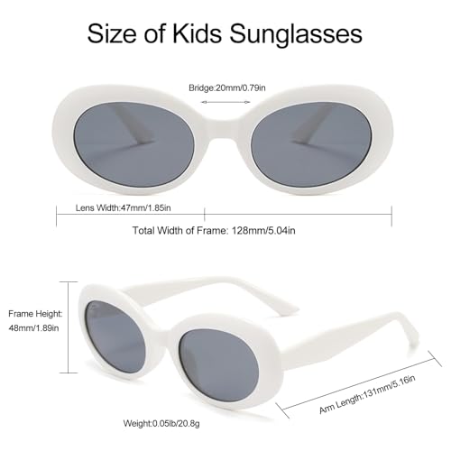 Kids Sunglasses Polarized UV Protection Flexible TPEE Frog Eye Fashion Glasses Shades for Boys & Girls Age 3-122
