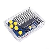 DIY Spielkonsole Löten Kit für Elektronikbegeisterte, 5V Tragbares Handheld Gaming Set mit RGB LED und Classic Snake/Racing/Attack P