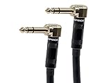 Monoprice - 109443 Premier Series 1/4 Inch (TRS) Right Angle Male to Male Right Angle 16AWG Cable...