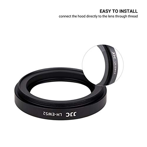 Image of JJC Metal Screw-in Lens Hood Shade, Compatible with Canon RF 35mm f1.8 Macro IS STM Lens, EW52 Replacement