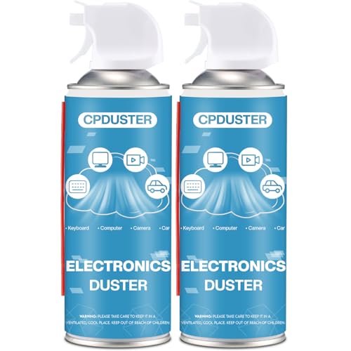 CPDUSTER Keyboard Cleaner Air Spray: Air Duster for PC Cleaning - Computer Air Duster Blower for Laptop - Reusable Car Dusters Airduster 2PCS