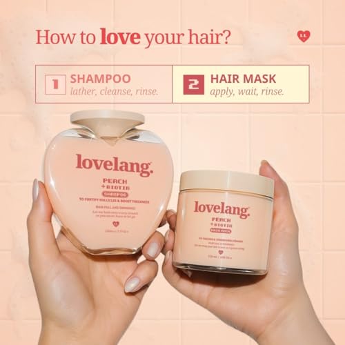 Image of Peach + Biotin Hair Mask | Deep Nourishment for Hair Fall & Thinning | Thickens, Fortifies & Softens | Peach Scented | For All Hair Types, 120 millilitre