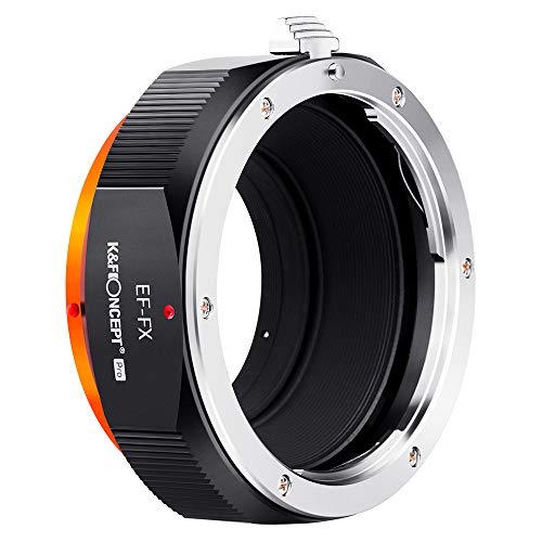 K&F CONCEPT Adaptador de Objetivo EOS FX,Anillo Adaptador de Cámara Lente Compatible con Objetivos Canon EF/EF S EOS Mount a Cuerpos de Cámara Fujifilm,Fuji,FX,Montura X Cámara