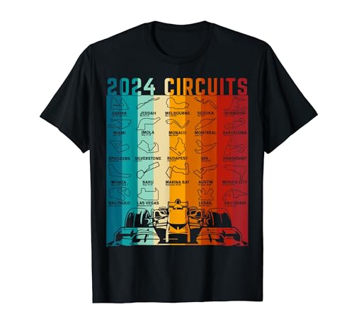 2024 Schedule Formula Racing Formula Car Retro Vintage T-Shirt