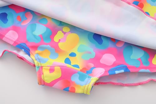 Image of Akokvlar Girl One Piece Swimsuit with Skirt Bathing Suit Swimwear 3-16Y