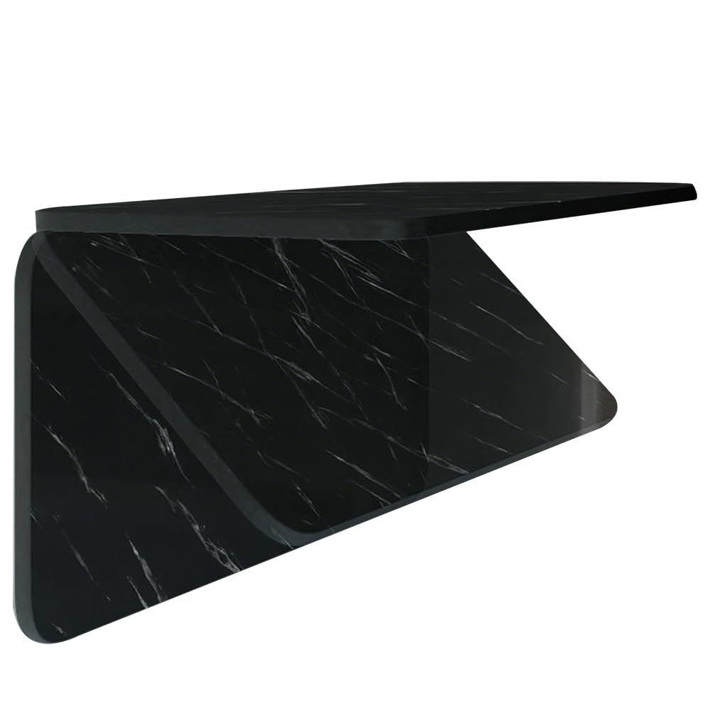 Tavolo pieghevole salvaspazio da parete, in legno nero, scrivania pieghevole per piccoli spazi, ideale per casa, ufficio e sala da pranzo, accessorio per lavanderia (80 x 40 cm)