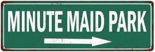 Minute Maid Park Sign Baseball Decoration Vintage Ballpark Decor Tin Signs Wall Art Plaque Sports Gift 6 x 18 High Gloss Metal 206180073020