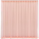 10x10 Peach Tulle Backdrop Curtains for Parties, Sheer Backdrop Curtain Wedding Photo Background Drapes for Baby Shower Photography Birthday Party