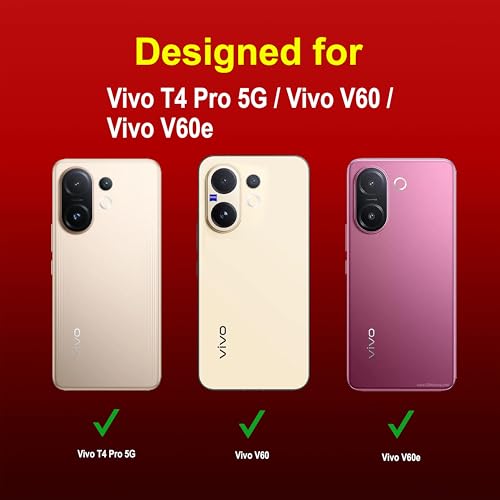 Image of Zapcase Back Case Cover for Vivo T4 Pro 5G | Compatible for Vivo T4 Pro 5G Back Cover | Liquid Silicon Magic Case with Camera Protection | Red