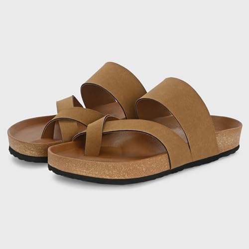 Image of Centrino Men's Berkin-Style Slip-On Sandals | Open Toe Design | Soft PU Footbed | Lightweight & Comfortable | Arch Support | On-Grip Sole | Casual Outdoor Wear (6864)