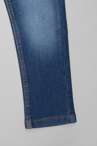 Image of Pantaloons Junior Kids Cotton Stretch Blend Jeans | Slim Fit | Mid Rise Waist | Full Length