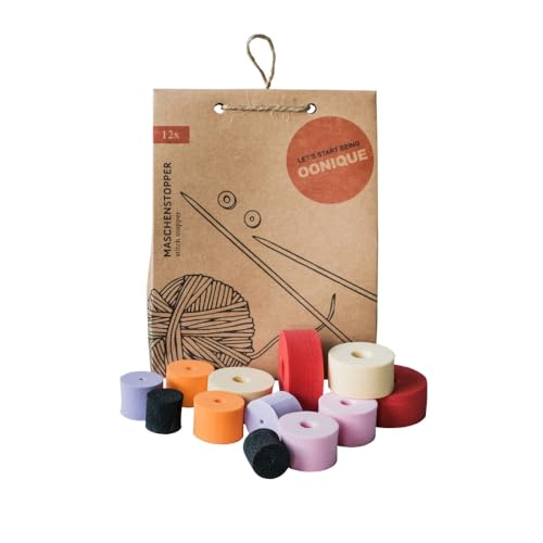 OONIQUE Maschenstopper Set - Bunte Stricknadel Stopper für...