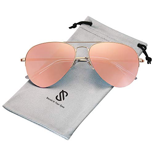 SOJOS Men's Women's Aviator Sunglasses, Classic Semi Metal Frame INSPIRATION SJ1106
