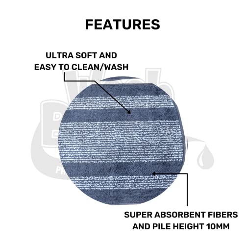 Image of Gray Striped Washable Polyester Car Seat Cover Non-Slip Mat for All Cars and Sofa Sets (3 Pieces Set)