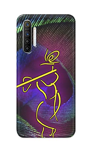 Image of PRINTFIDAA Lord Krishna On Peacock Feather Hard Back Cover for Realme XT /Realme X2 Back Cover -(P6) KAT1007