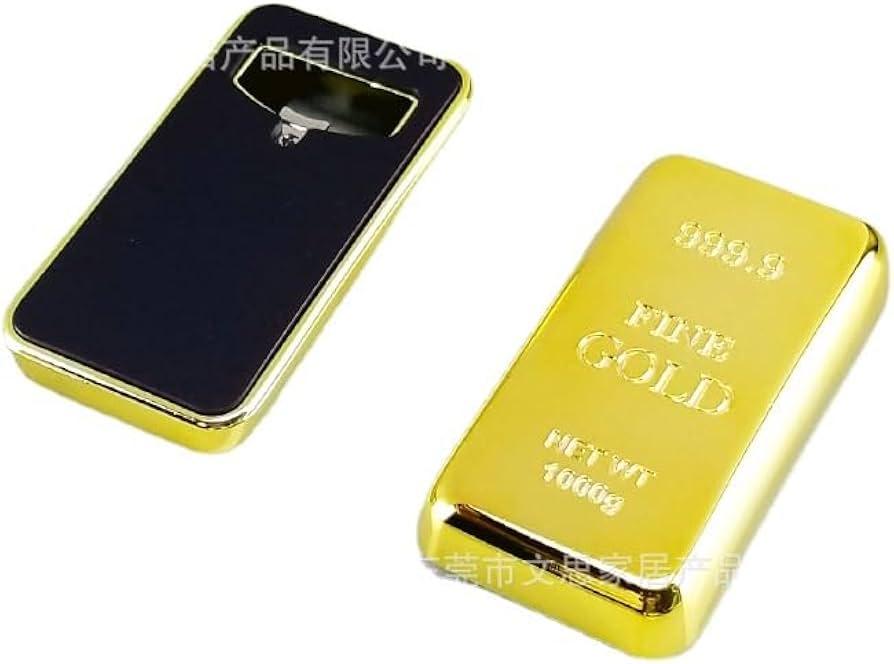 Amazon | ピュアシーク 文鎮ユニーク 重しブロック 金塊 ペーパー