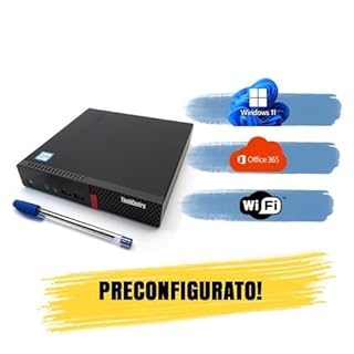 Lenovo ThinkCentre M910q • Intel Core i5 6Th • 256GB SSD • 8GB Memoria • Windows 11 Pro • Office 365 free • Computer Mini PC (ricondizionato)