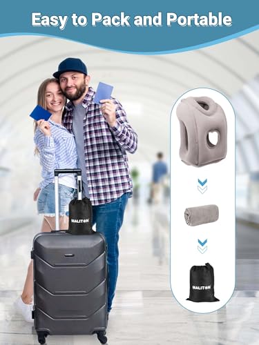 Maliton Inflatable Travel Pillow For Airplane Comfortable Sleeping To Relieve Neck And Shoulder Pain thumb #7