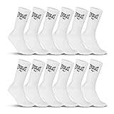 Chaussette Homme Résistantes - Lot de 12 - Chaussettes Sport Homme, Atout Performance & Douces, Blanc, Taille 39/42
