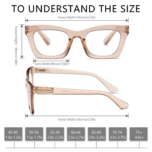 oprah- readers for women - stylis style reading glasses with blue light blocking and spring hinge