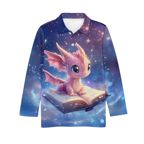 HUIACONG Kids Golf Shirts Boys Girls Long Sleeve Under Shirts for Children Sweatshirts