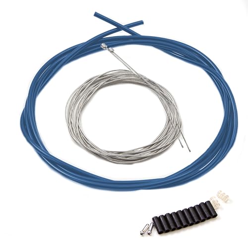Clarks Universal S/S Front and Rear Gear Cable Kit W/ Sp4 Blue Outer Casing