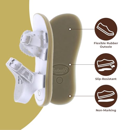 Image of FOOTMATES Ariel and Eco-Ariel Waterproof Sandals for Girls and Boys with Slip-Resistant, Non-Marking Outsoles and Strap Closure