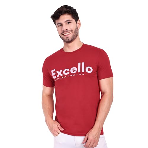 Image of EXCELLO Men's 100% Pure Cotton T-Shirt || Super Soft, Breathable, Premium Material.